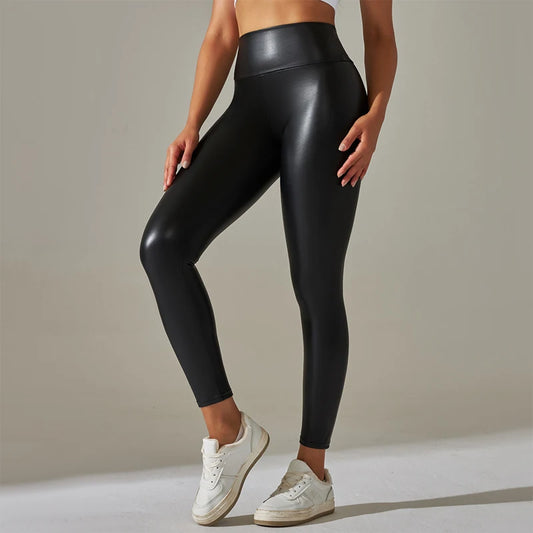 CurveLuxe™ Sculpt Leather Leggings