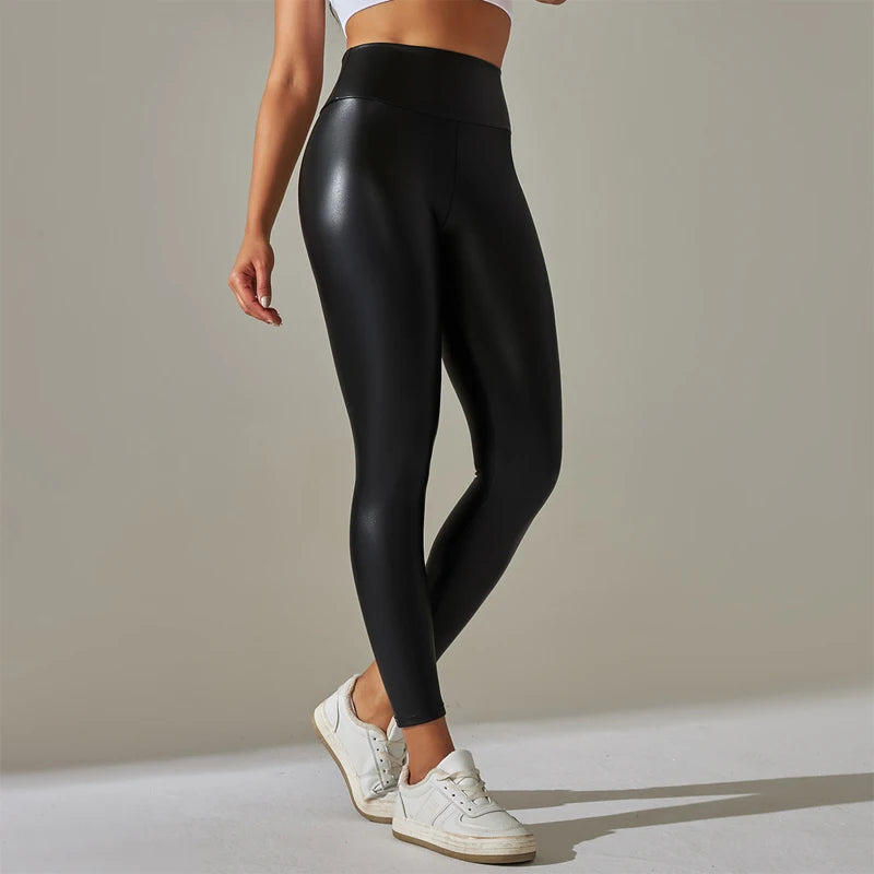 CurveLuxe™ Sculpt Leather Leggings