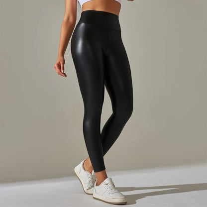 CurveLuxe™ Sculpt Leather Leggings